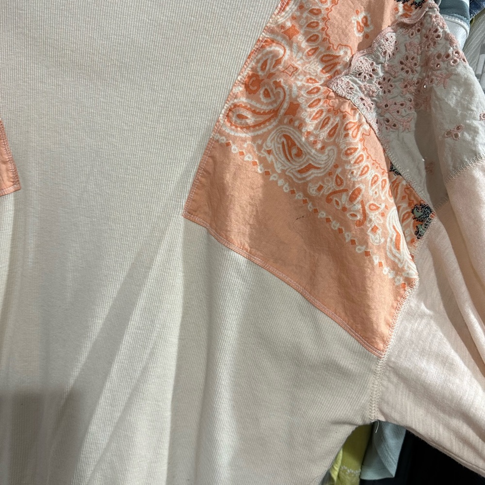 EUC Free People Feelin’ It Tunic Top (Alabaster Combo) - Picture 8 of 9